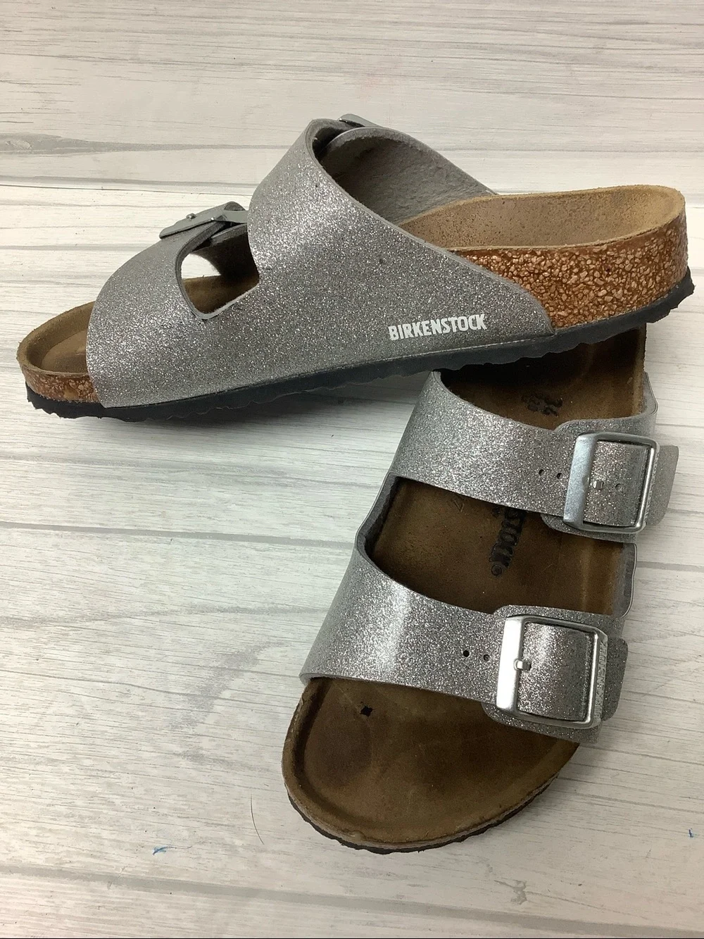 Birkenstock sparkling silver